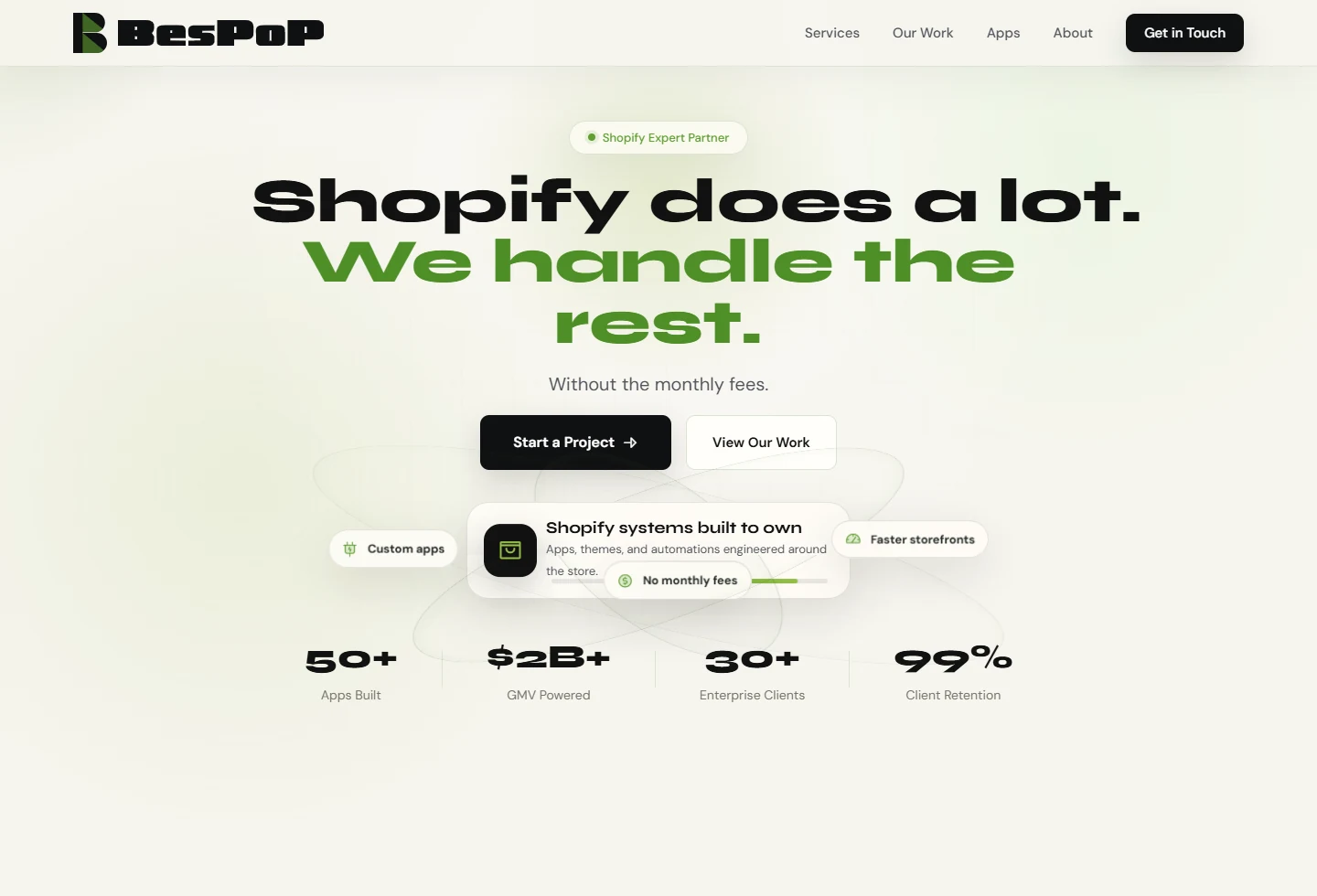 Bespop Shopify Plus Agency Platform & Merchant Systems preview